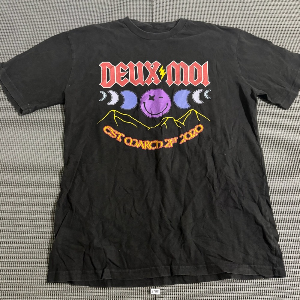 Deux Moi Who Dine Together US Tour Graphic T-Shirt Black Large